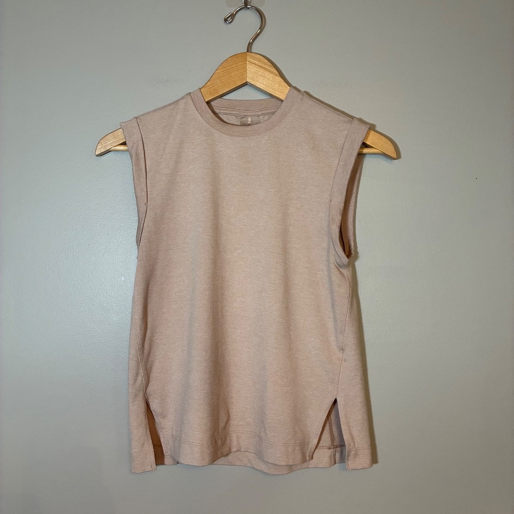 Calia by Carrie Underwood Muscle Tank Top Heathered Tan XXS WAX11209 Sleeveless